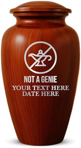 Custom Cremation Urn with Painted Wood Finish and Metal Base