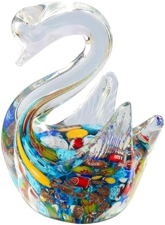Art Glass Murano Swan Figurine Handmade Sculpture Statue