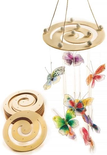 Round Wooden Spiral Mobile Hanger Pack of 24