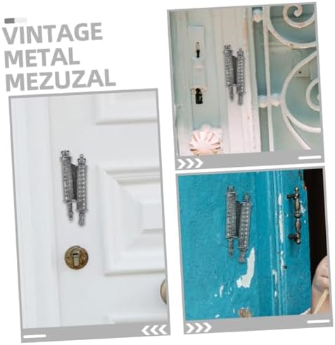 GRIRIW Jewish Door Decor Metal Mezuzah Scroll