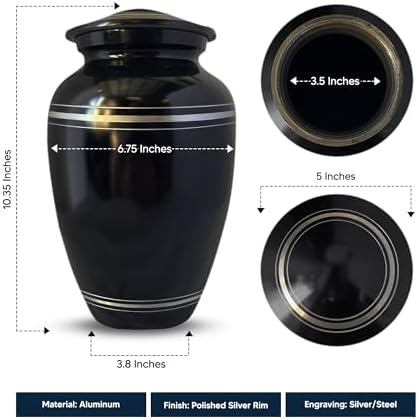 Personalized Aluminum Cremation Urn with Name and Humorous Design