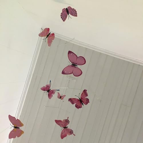 Handmade Pink Butterfly Mobile 22W x 28H