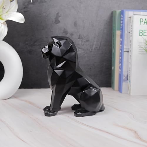 Artarium Black Lion Statue Home Decor Showpiece