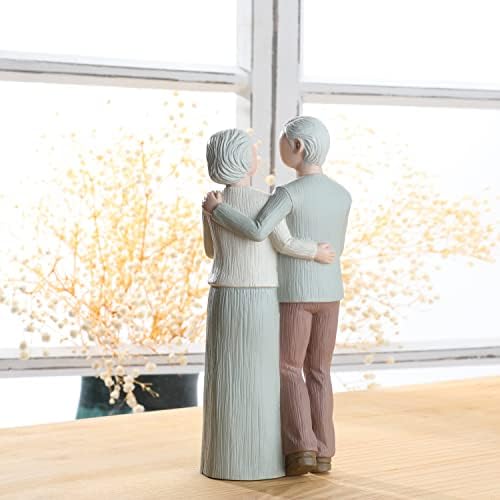 Loving Elderly Couple Figurines for Home Decoration