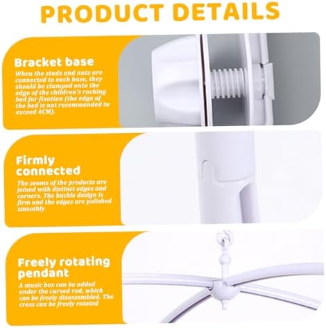 Mobile Holder for Crib with 360 Rotating Music Box