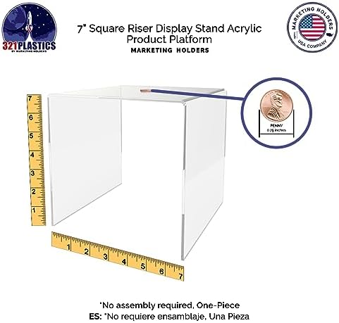 Marketing Holders 6 Pack Clear Acrylic Riser Display Stand