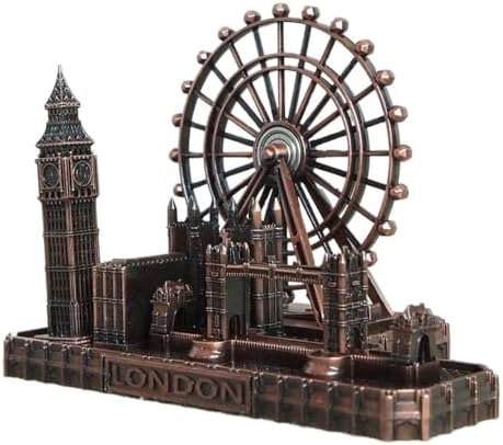 Retro London Eye Big Ben Tower Bridge Statue