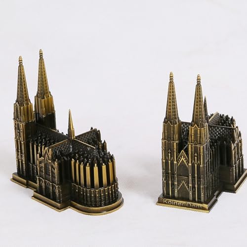 German Cologne Cathedral Statue Metal Crafts Collectible Figurine