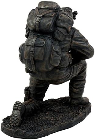 Ebros Gift Kneeling Soldier Courage Figurine