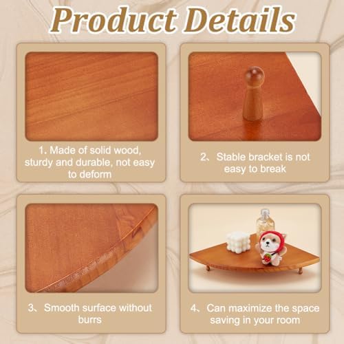 FINGERINSPIRE Wood Corner Display Stand 118x118x118