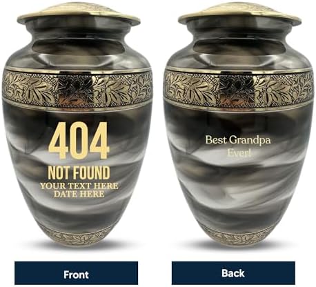 Custom Cremation Urn with Tech Design and Engraving
