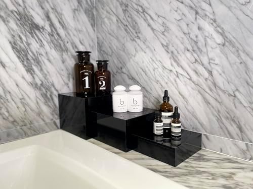 Sets of 3 Acrylic Risers with Hollow Bottoms for Display