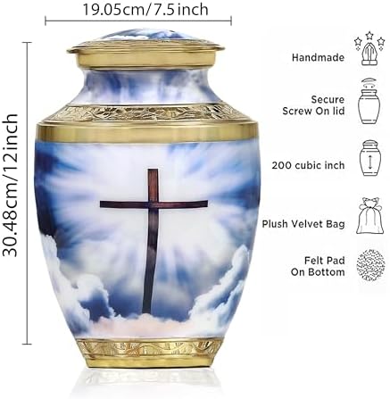 Heavenly Cross Cremation Urn for Human Ashes