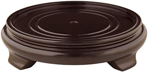 Red Lantern Rosewood Pedestal Stand 5 in Base Diameter