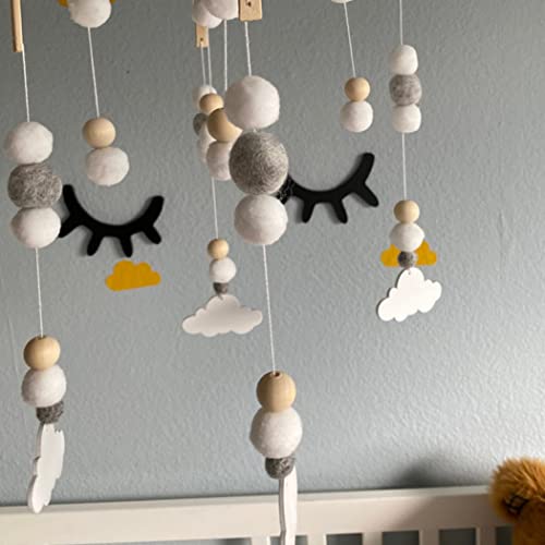 Wooden Bead Wind Chime Baby Crib Mobile Hanging Decor