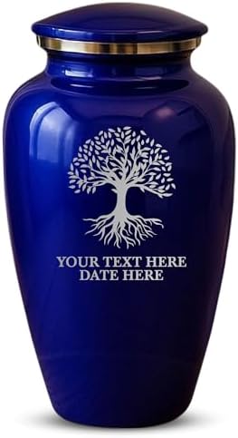 Custom Purple Cremation Urn with Tree Of Life Design