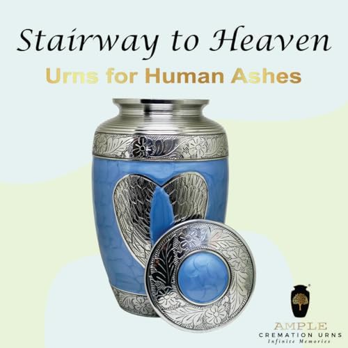 Handcrafted Memorial Urn with Secure Lid and Loving Angel Design