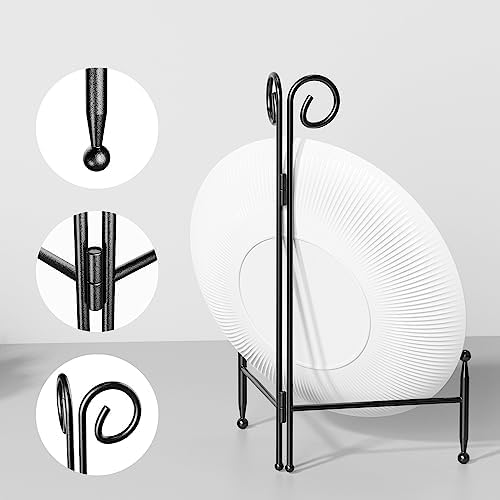 Black Plate Stand for Display 12 Inch 2 Pack