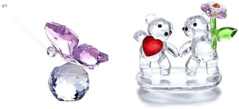 HD Crystal Butterfly and Bear Figurine Set