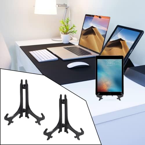 Zorfeter 30 Pcs 3 Inch Black Mini Easel Card Stands