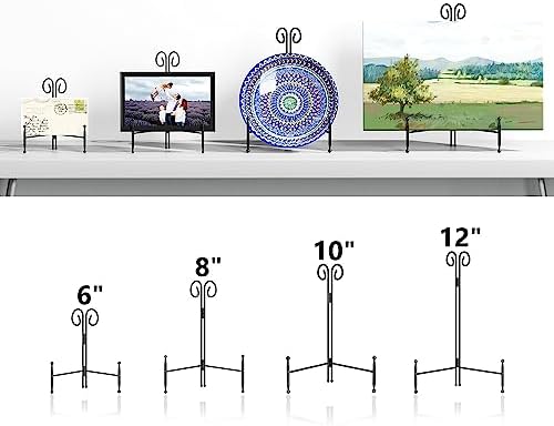 Black Plate Stand for Display 12 Inch 2 Pack
