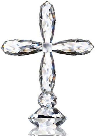HD Crystal Cross Decor with 7pcs Glass Balls