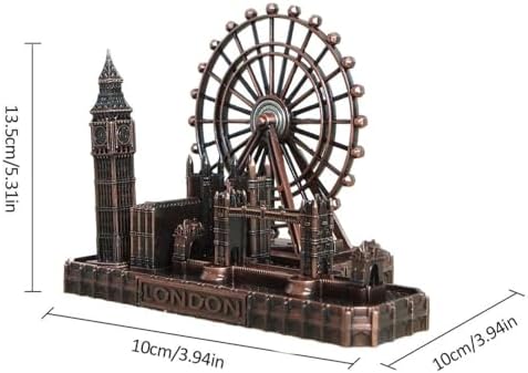 Retro London Eye Big Ben Tower Bridge Statue