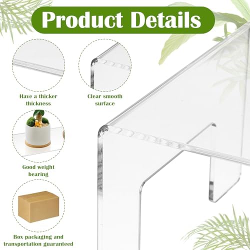 2 Pack Clear Acrylic Display Stand Risers for Jewelry and Desserts