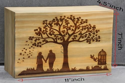 Tree Urn for Human Ashes Large Handmade Wooden