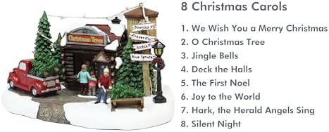 Moments in Time Christmas Tree Lot with LED Light and Music