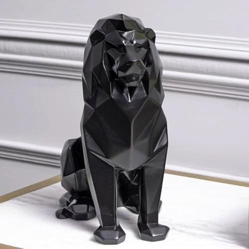 Artarium Black Lion Statue Home Decor Showpiece