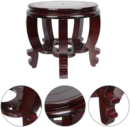 Hemoton 8 Inch Wooden Display Stand for Home Decor