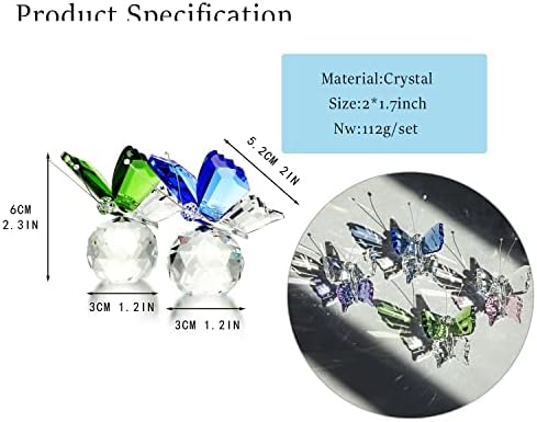 HD Butterfly Bird Crystal Figurine Set