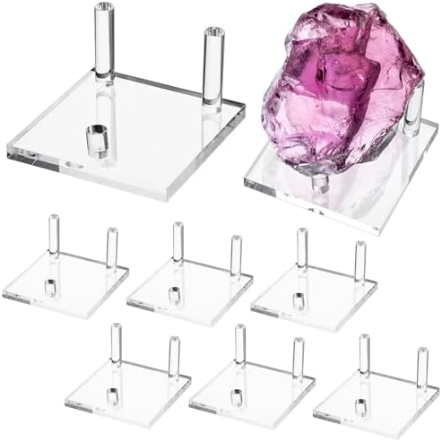 Hipiwe 8 Pack Clear Acrylic Easel Display Stand