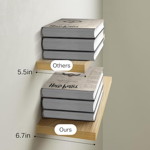 BAYKA Floating Shelves Set of 2 for Bathroom Bedroom Living Room Kitchen