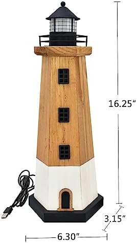 Morning View Lighthouse Decor 1625 Wood Figurine
