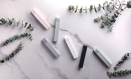 Modern Mezuzah Case Handmade - Cement Minimalist Design with Subtle Shin Gray