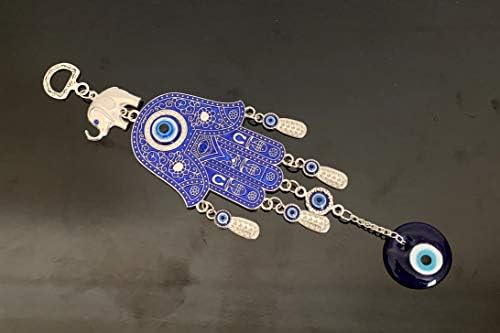 Betterdecor Blue Evil Eye Hamsa Hand Hanging Amulet