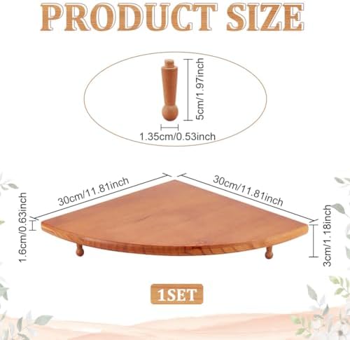 FINGERINSPIRE Wood Corner Display Stand 118x118x118