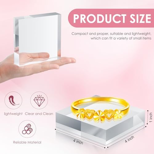 Kigeli 4 Piece Clear Acrylic Riser for Display
