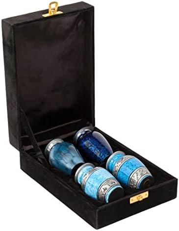 Mini Urns Set of 4 for Human Ashes Blue