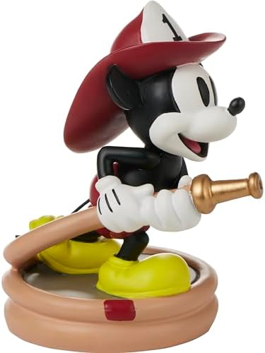 Precious Moments Disney Mickey Mouse Resin Figurine Fire Brigade