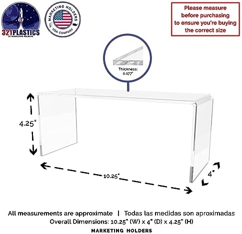 Clear Acrylic Riser Display 10 Wide x 4 Deep