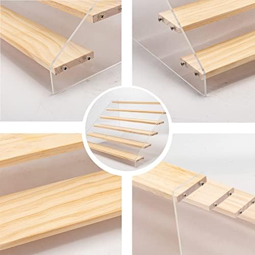 2 Packs Wood Acrylic Display Stand for Collectibles