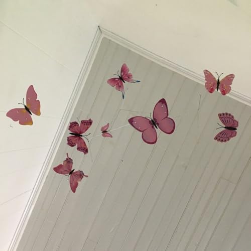 Handmade Pink Butterfly Mobile 22W x 28H