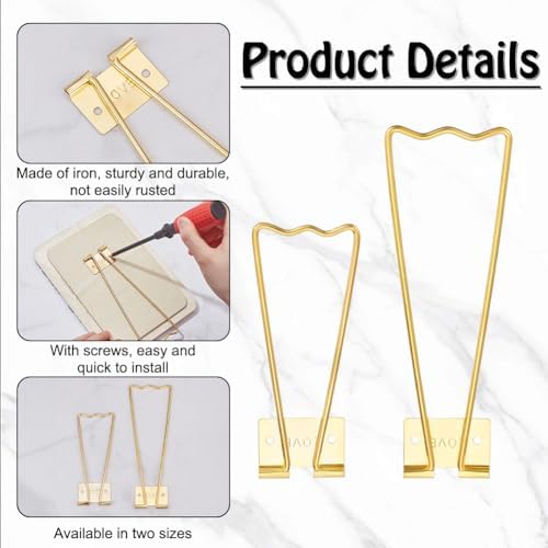 Fingerinspire 12pcs Photo Frame Easel Back Stand with 24pcs Screws