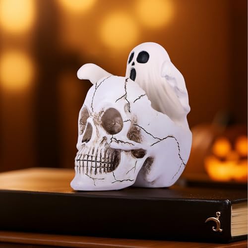 LCCCK Mini Skull and Ghost Halloween Decor Figurine