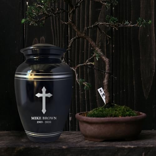 Personalized Aluminum Cremation Urn with Name and Humorous Design