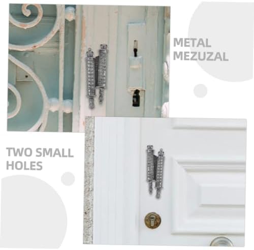 GRIRIW Jewish Door Decor Metal Mezuzah Scroll