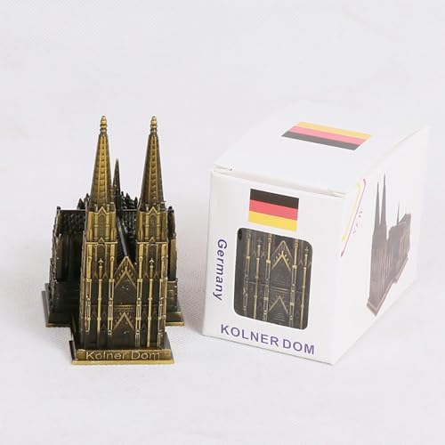 German Cologne Cathedral Statue Metal Crafts Collectible Figurine